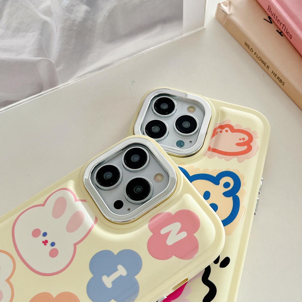 Ốp Điện Thoại Silicon TPU Mềm Có Đệm Khí Chống Sốc In Hình Hoạt Hình Dễ Thương Cho iPhone 14 13 12 11 PRO MAX