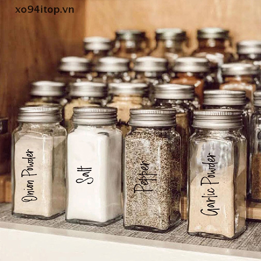 Set 274 / 8 Nhãn Dán Lọ Thủy Tinh Trong Suốt Chống Nước Sáng Tạo
