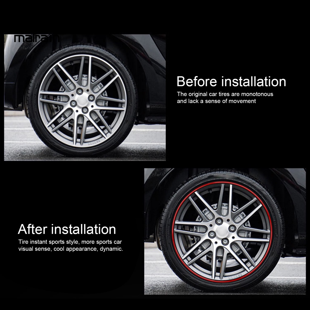 1 Cuộn Miếng Dán Viền Bánh Xe Hơi Bằng TPE Hình Bán Nguyệt Chống Trầy Xước