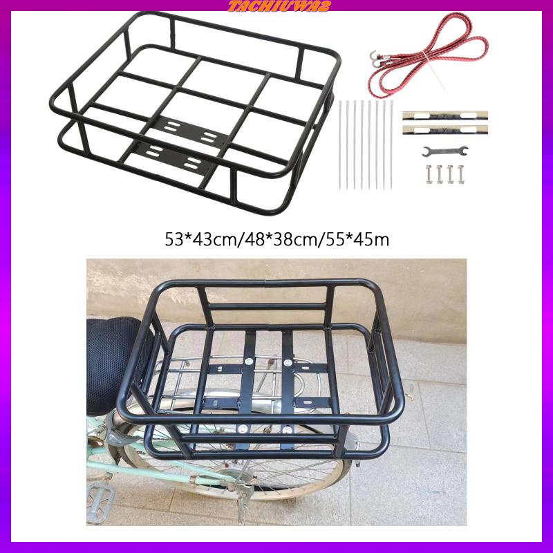 [Tachiuwa2] Giỏ Đựng Hành Lý Có Dây Đeo Phía Sau Xe Đạp Bằng Sắt