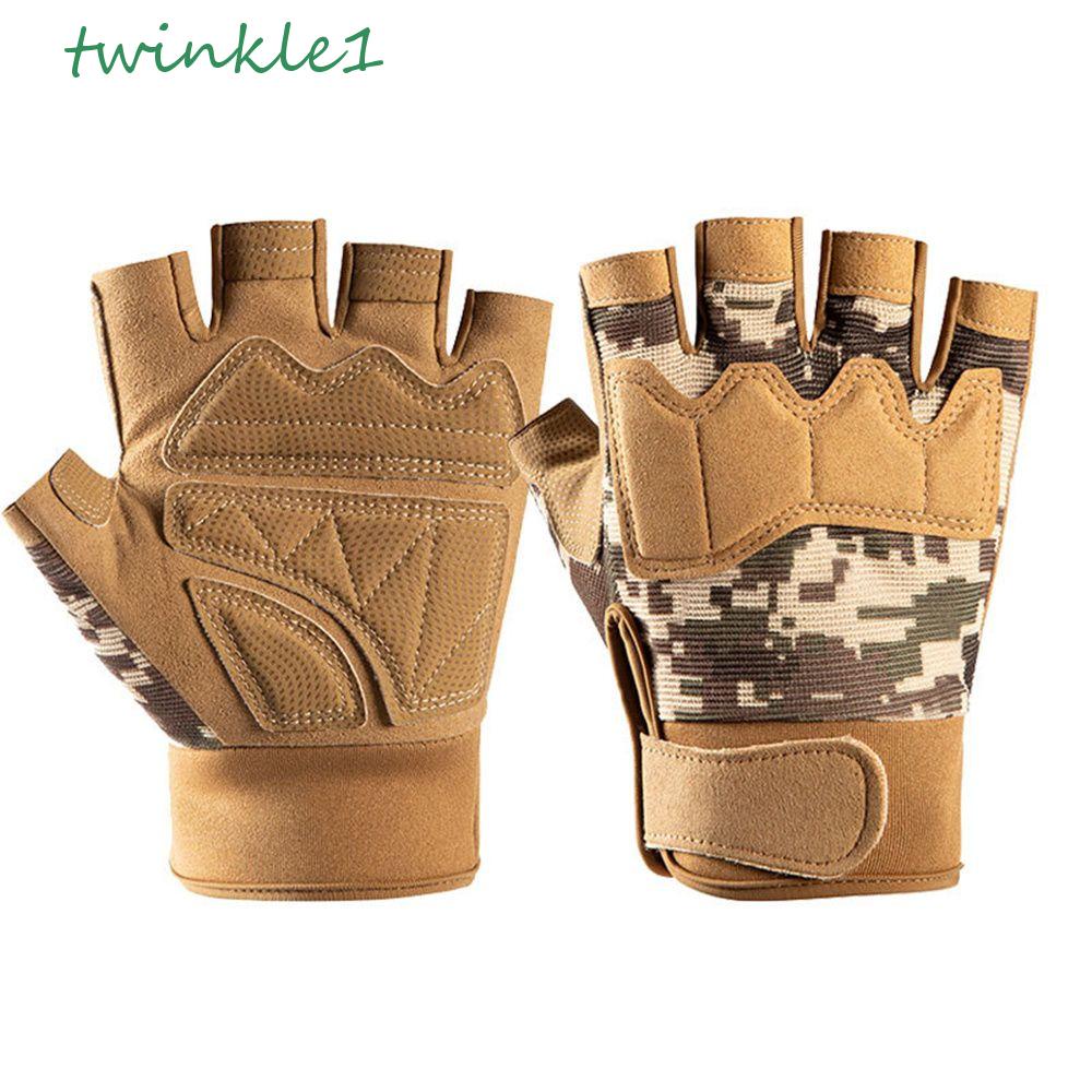 Găng Tay Thể Thao Hở Ngón Chống Trượt Họa Tiết Rằn Ri Cá Tính Cho Nam