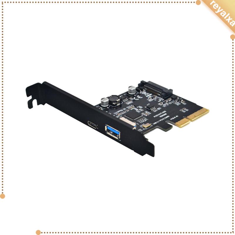 Thẻ Mở Rộng PCIe Sang USB 3.1 10 Gbps USB A + USB C Hỗ Trợ Lắp Đặt Cho Wins10 / 8 PCIe