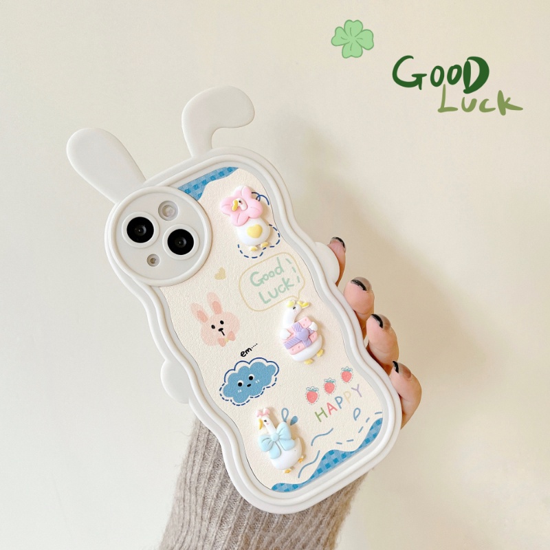Ốp Điện Thoại Có Giá Đỡ Hình Chú Vịt Cho IPhone 11 13pro Max 14pro 11 12