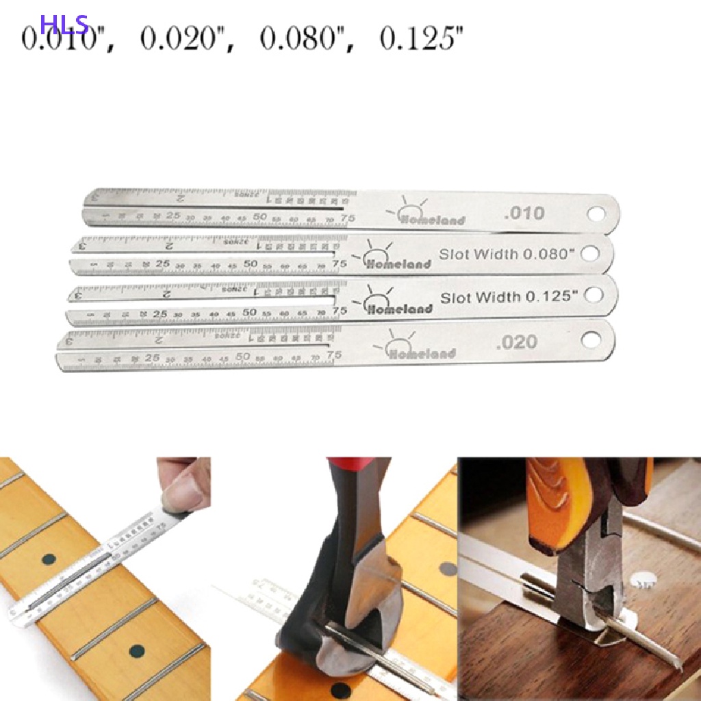 Dụng Cụ Chỉnh Dây Đàn Guitar Bằng Thép Không Gỉ 0.010 / 0.020 / 0.080 / 0.125 Inch