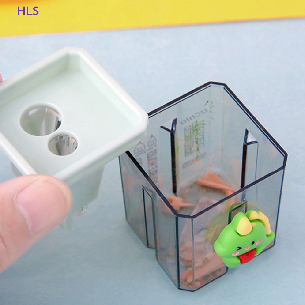 Đồ Chuốt Bút Chì Hai Lỗ Thiết Kế Hình Hoạt Hình Đáng Yêu