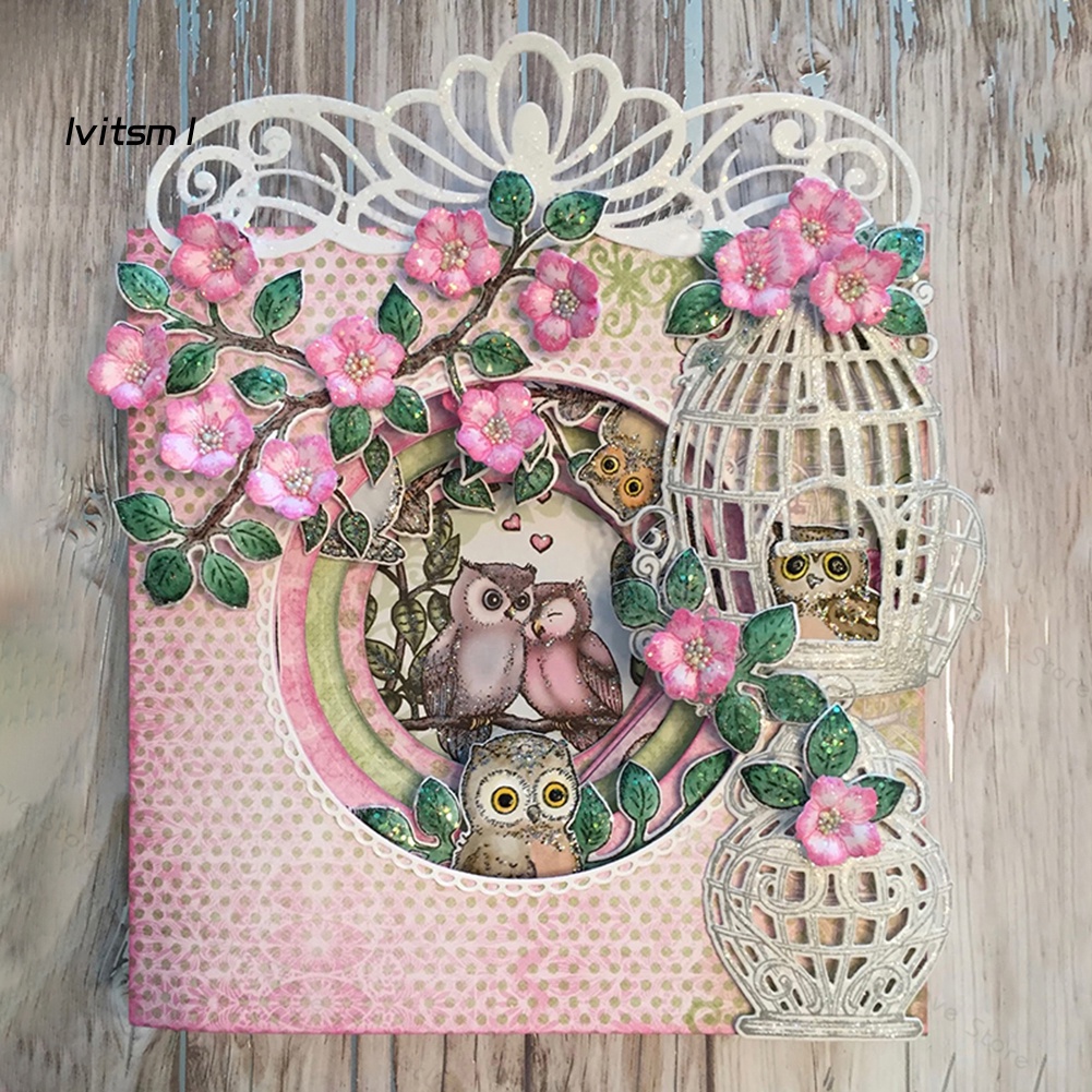 Khuôn Cắt Giấy Làm Từ Kim Loại Hình Hoa Trang Trí Scrapbook