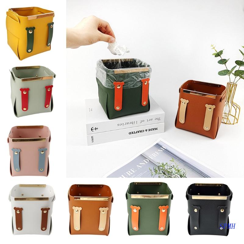 Hộp Da Đựng Đồ Dùng Đa Năng Có Thể Gấp Gọn Tiện Dụng Cho Phòng Tắm / Phòng Ngủ