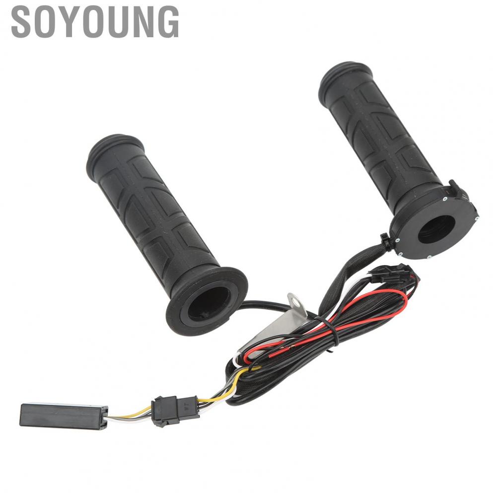 Soyoung Electric Hot Heated Handlebar Motorbike Grips Warmer Adjustable Temperature Easy Installation  Skid 12V DC for