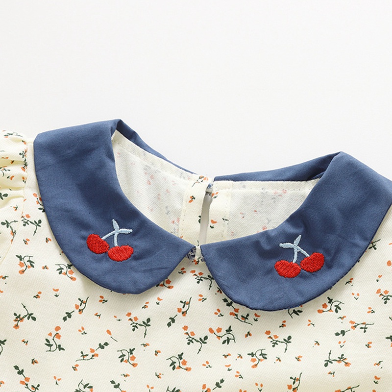 Đầm Công Chúa Mùa Hè Tay Cộc Bằng Vải Cotton Mềm Thoáng Khí In Họa Tiết Dễ Thương Cho Bé