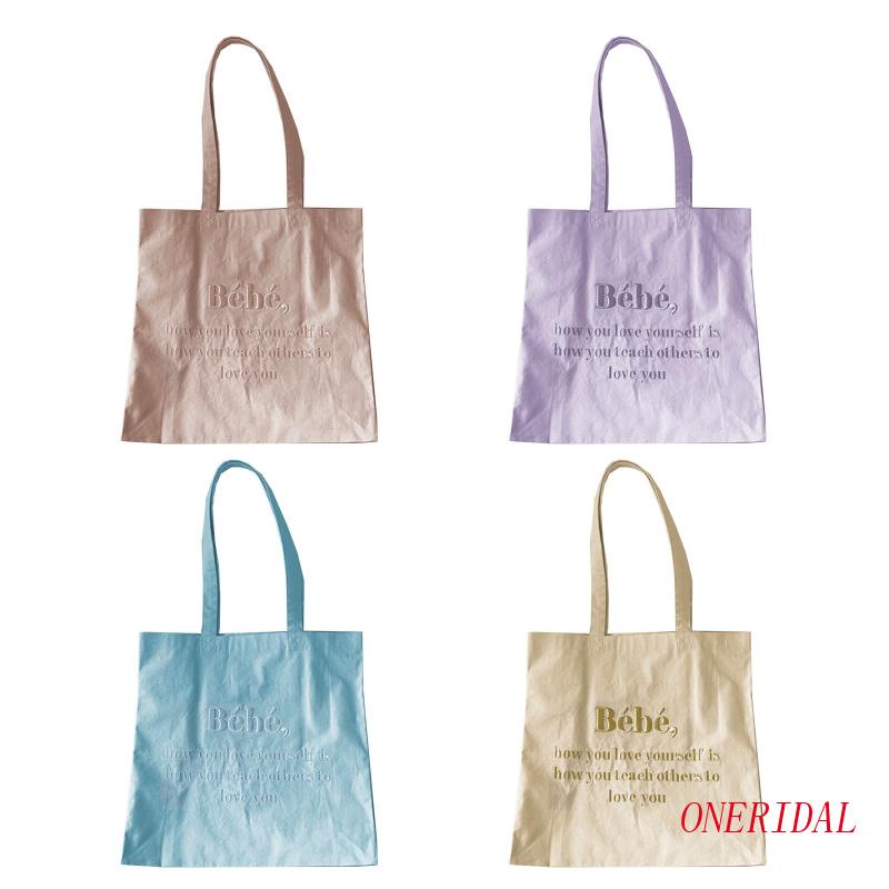 Túi vải Thêu Chữ Thời Trang Cho Nữ