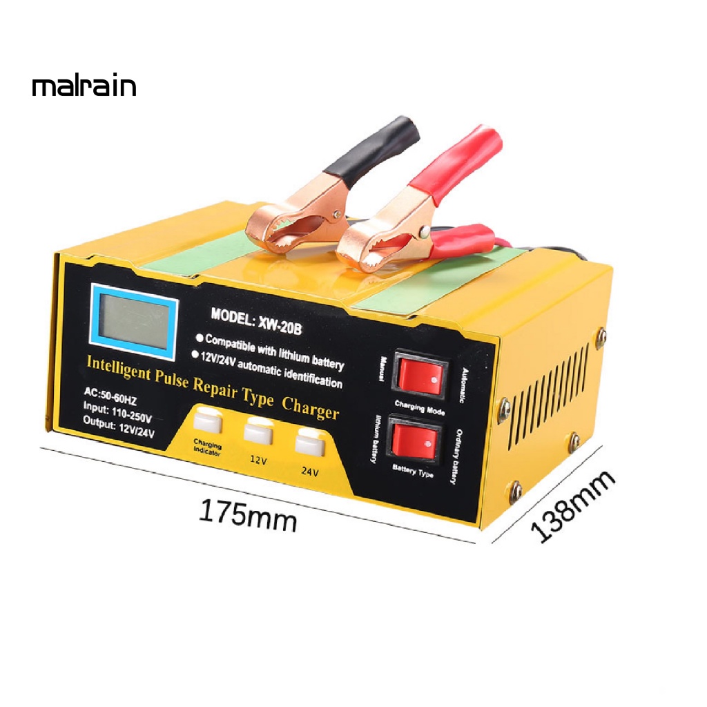 Bộ Sạc Pin Tự Động Màn Hình LCD 12V 10A Cho Xe Hơi