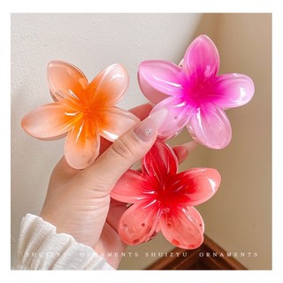Kẹp Tóc Cá Mập Lớn Bằng Acrylic Màu Sắc Gradient