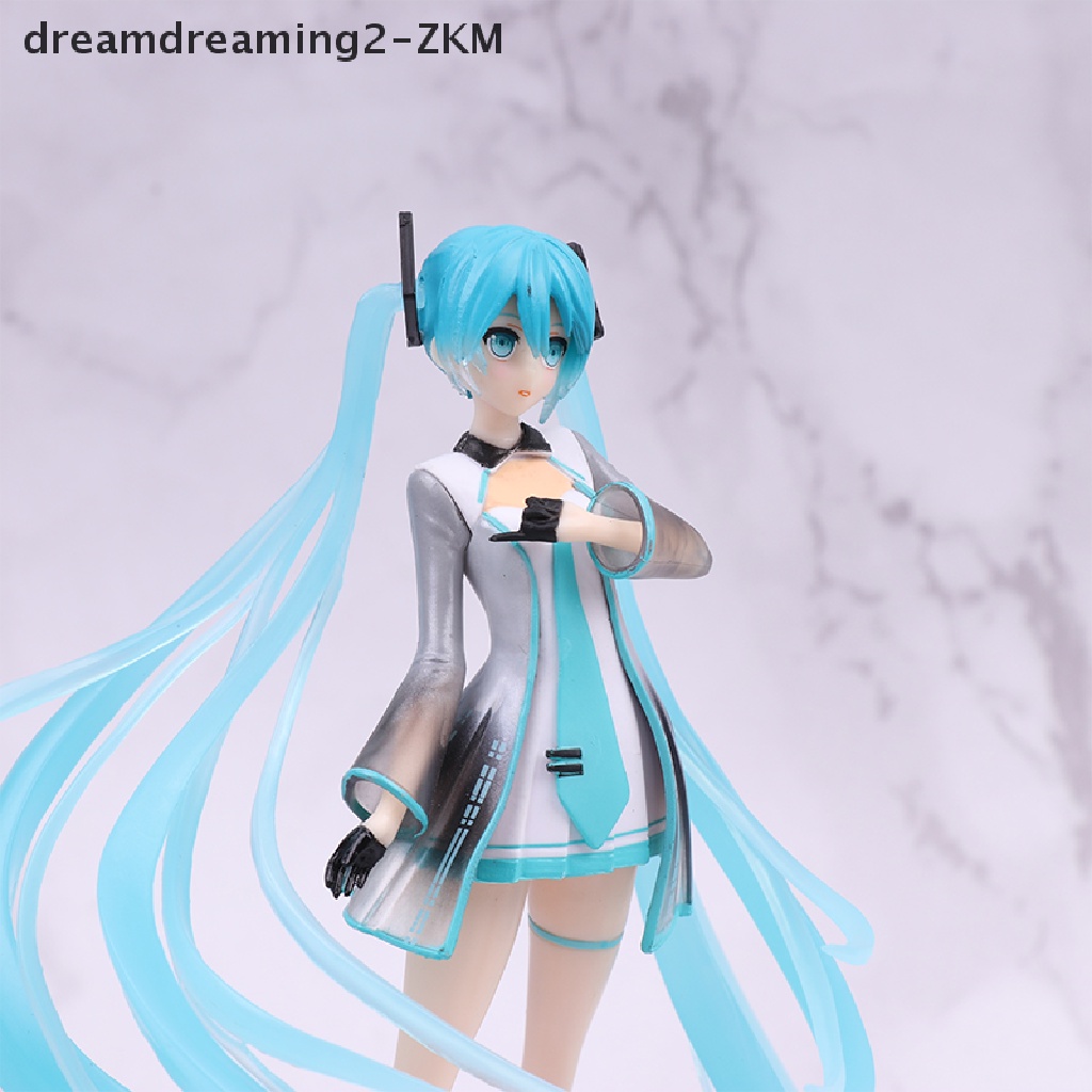 1 Búp Bê Hoạt Hình Hatsune Miku Màu Xanh Dương Handmade Trang Trí Xe Hơi [zkm]