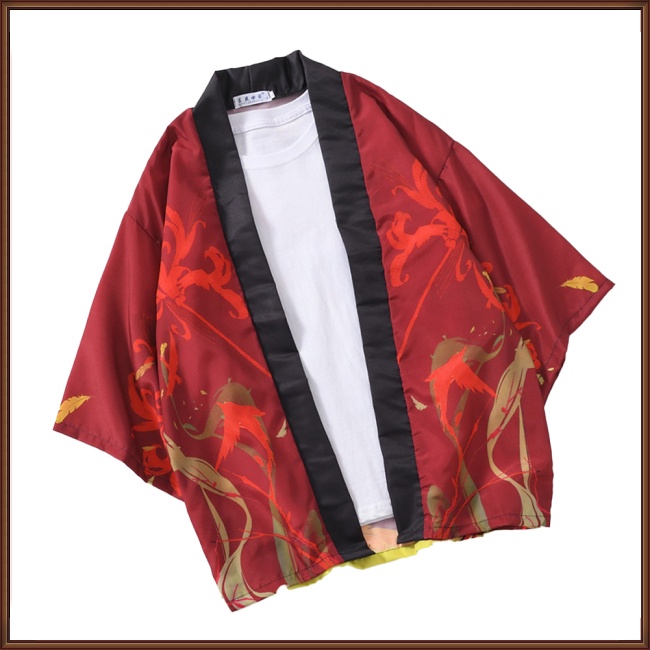 Áo Khoác Kimono Dáng Rộng Họa Tiết Hoạt Hình Thời Trang Xuân Hè Dành Cho Nam Và Nữ