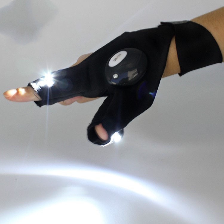 ♕Găng Tay Nửa Ngón Câu Cá Led Găng Tay Câu Cá Chiếu Sáng Thể Thao Nửa Ngón Găng Tay Phát Sáng Ngoài Trời Chống Nước