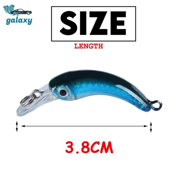 Galaxy Mồi Giả Nhử Cá Hình Nơ Bằng Nhựa Cứng 3.8cm / 1.5g