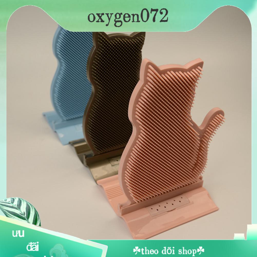 Oxygen072 Cat Self Groomer Mặc sức đề kháng PE Shape Máy mát xa mặt Itch Board với Catnip