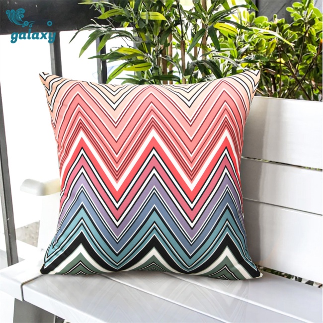 Galaxy Bộ 2 Vỏ Gối Họa Tiết Sọc Nhiều Màu Sắc Trang Trí Giường Ngủ