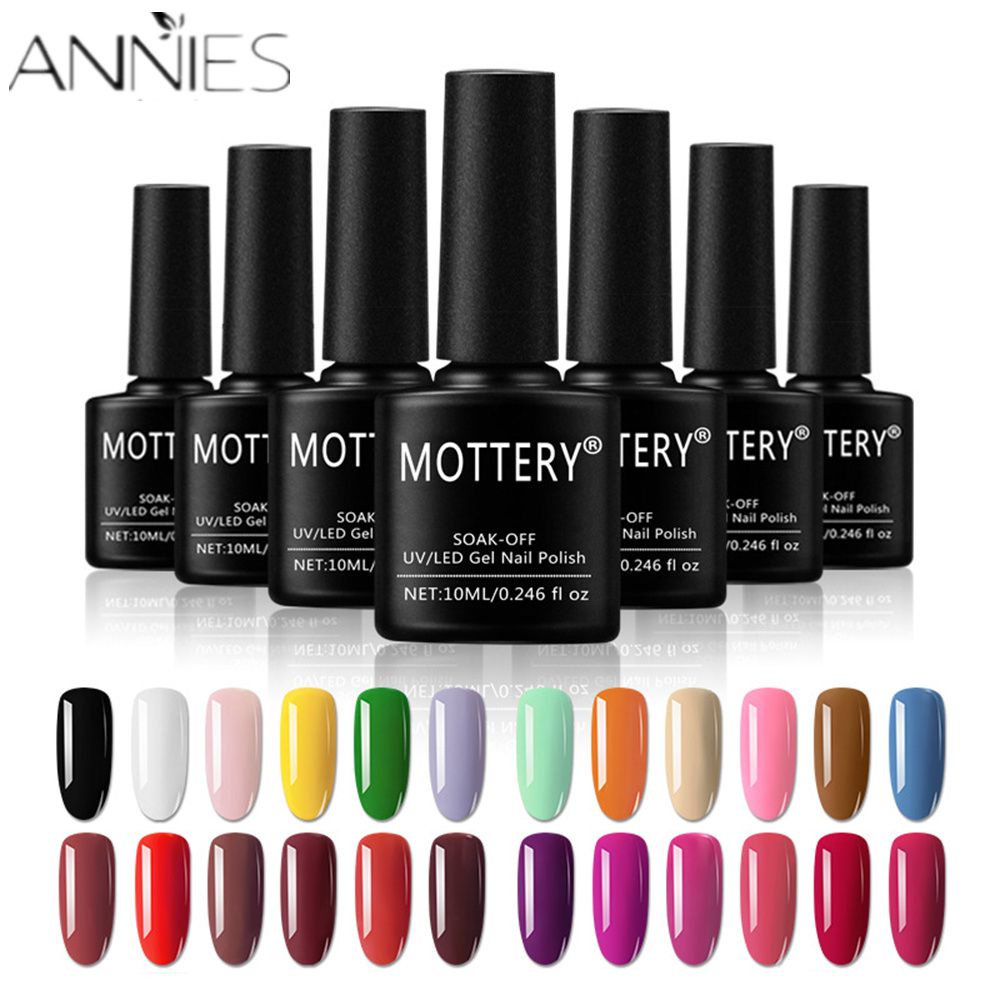 Gel UV sơn móng tay Annies Keo Dán Móng Tay Màu Sắc Trơn Không Cần Rửa Lại Tiện Dụng