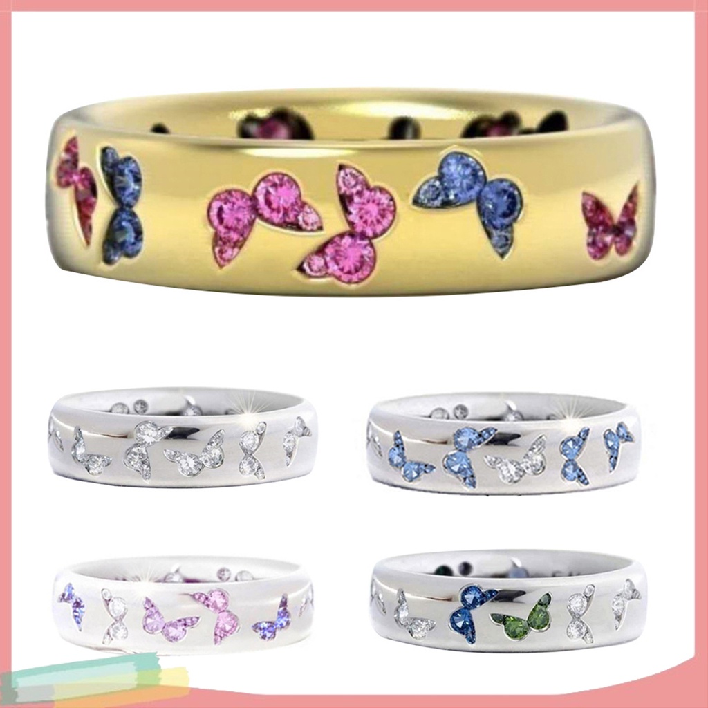 Nhẫn Cưới Đính Đá Zircon Thời Trang Sang Trọng Cho Nữ