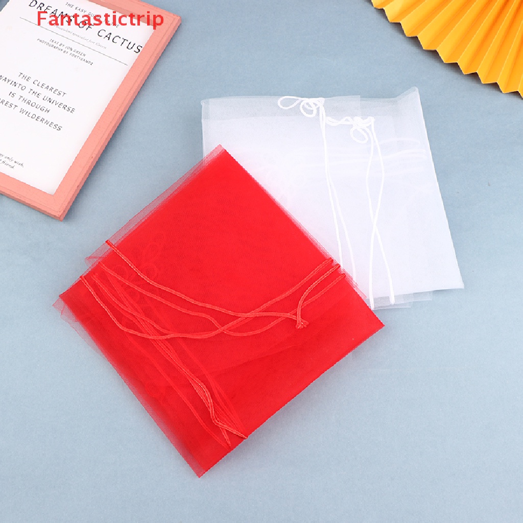 Mạng Che Mặt 1 Lớp Viền Lụa Trắng Đỏ Mới 1.4m Cho Cô Dâu