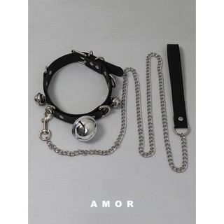 Vòng Cổ choker Da Đính Chuông
