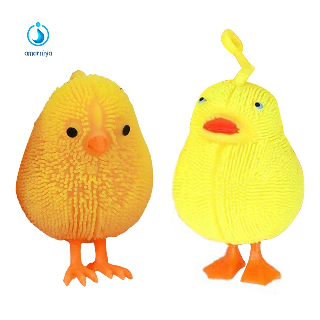 Đồ Chơi Nắn Bóp Đàn Hồi Giảm Stress Hình Vịt Vàng Hoạt Hình