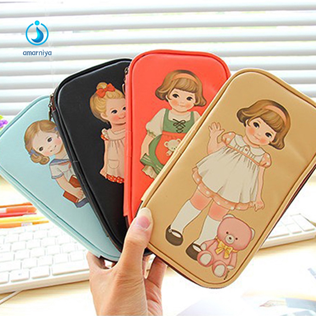 Túi Đựng Đồ Trang Điểm Đa Năng In Họa Tiết Hoạt Hình Dễ Thương Cho Nữ