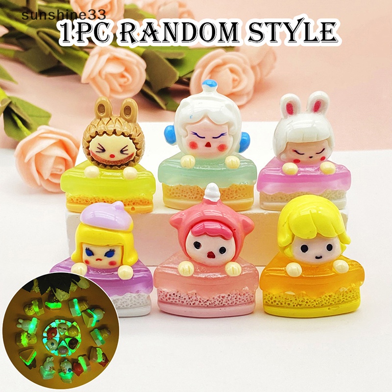 1 Đồ trang trí Bánh Ngọt Dạ Quang Thu Nhỏ Dùng Trang Trí Tiểu Cảnh