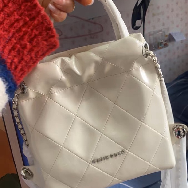 Ielgy Ba Lô Đeo Vai mini Sức Chứa Lớn Nhiều Ngăn Có Dây Xích Cho Nữ