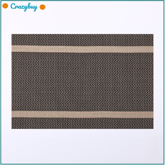 Cr Tấm Lót Bàn Ăn Cách Nhiệt Họa Tiết Kẻ Sọc Đơn Giản Phong Cách Châu Âu