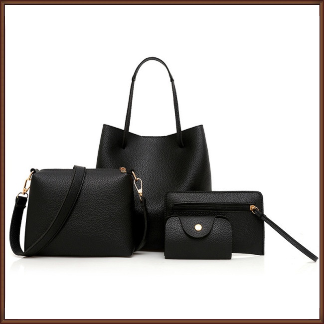 Set 4 Túi Xách + Ví Cầm Tay Thời Trang Cho Nữ