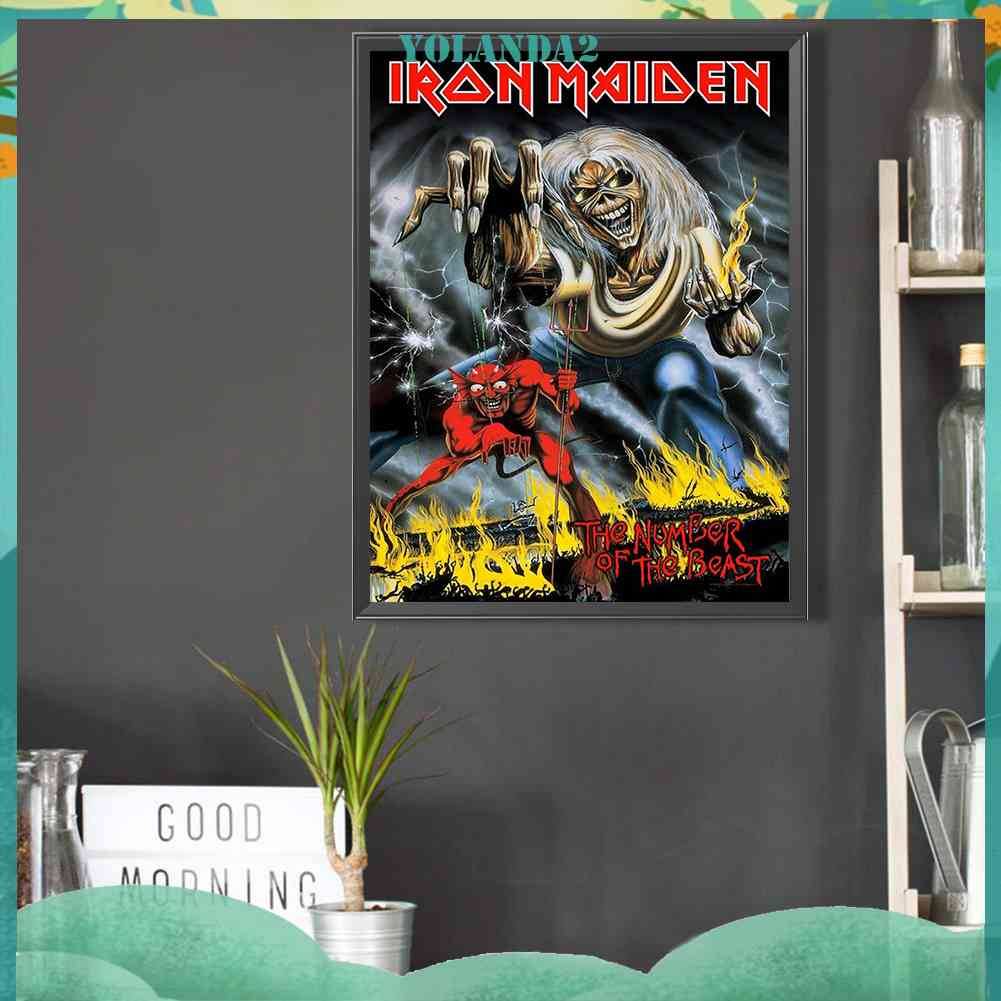 Bộ Tranh Đính Đá 5D Toàn Diện Họa Tiết Cô Gái Sắt Độc Đáo DIY Dùng Trang Trí