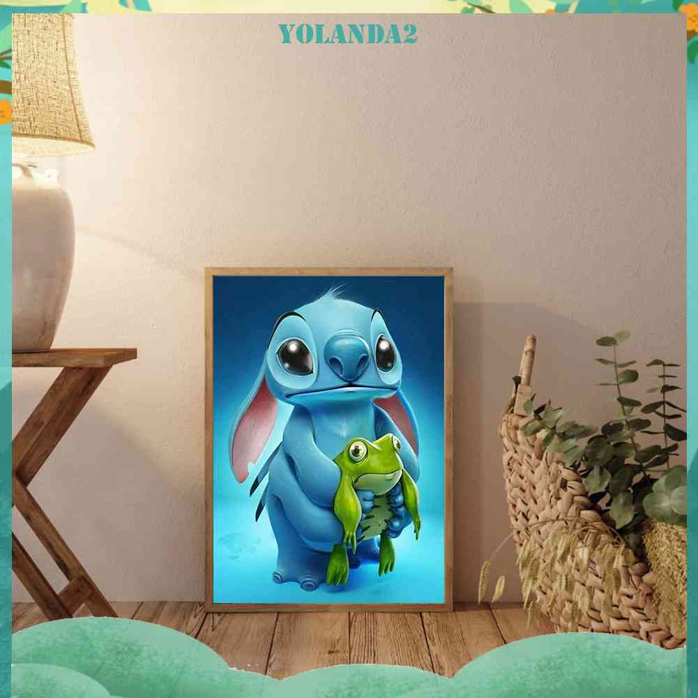 Tranh Đính Đá Kim Cương Toàn Bộ 5D DIY Hình Vẽ Ếch Nhỏ