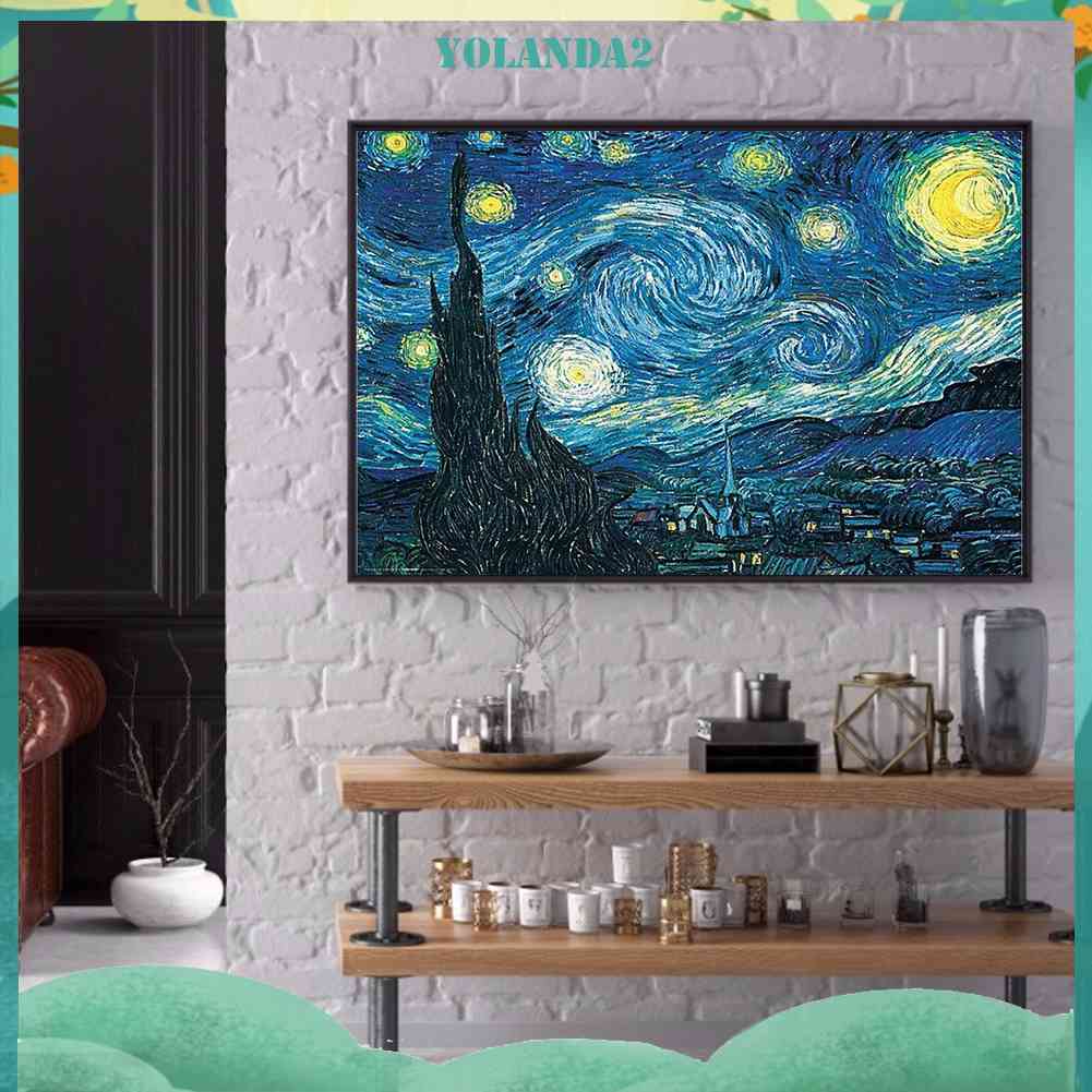 Bộ Tranh Đính Đá 5D Họa Tiết Bầu Trời Đầy Sao Độc Đáo DIY Dùng Trang Trí