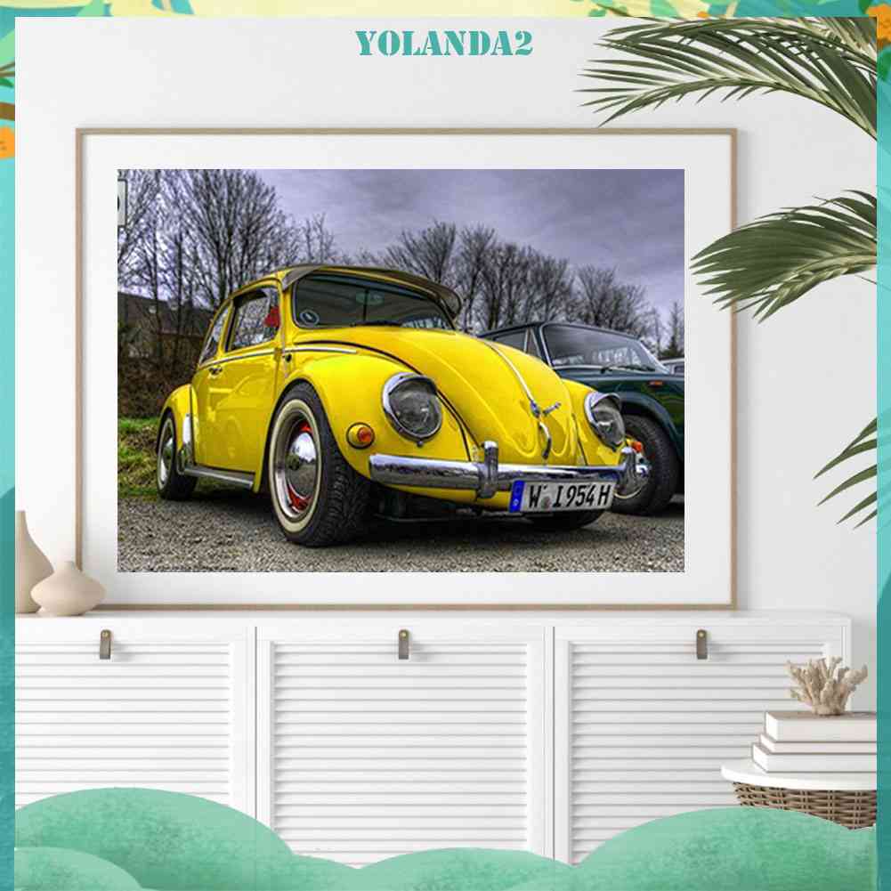 Bộ Tranh Đính Đá 5D Tự Làm Hình Bọ Rùa Volkswagen