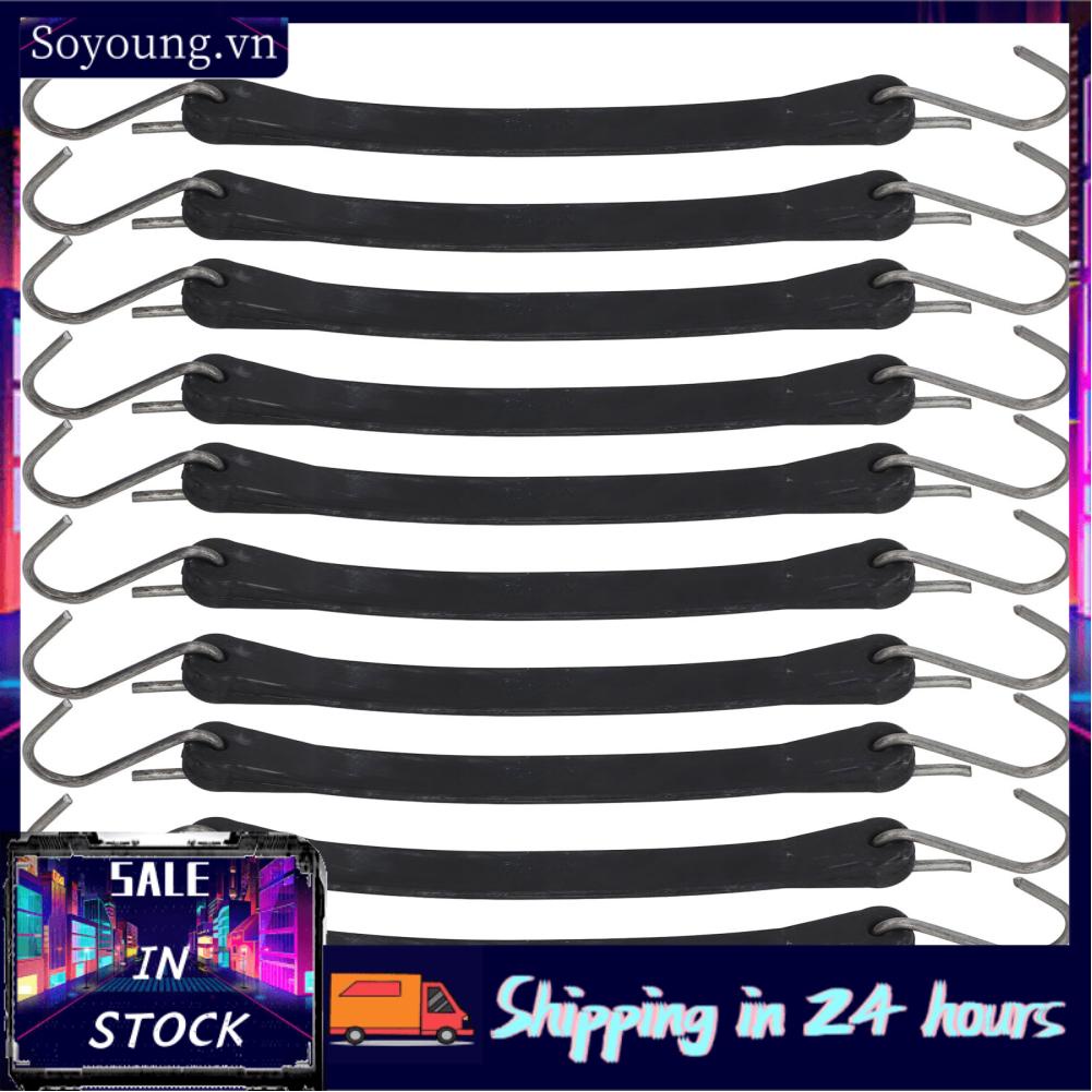 Soyoung Motorcycle Tie Downs  Trailer Tarp Straps Break Resistant 10in Rubber  for Camper