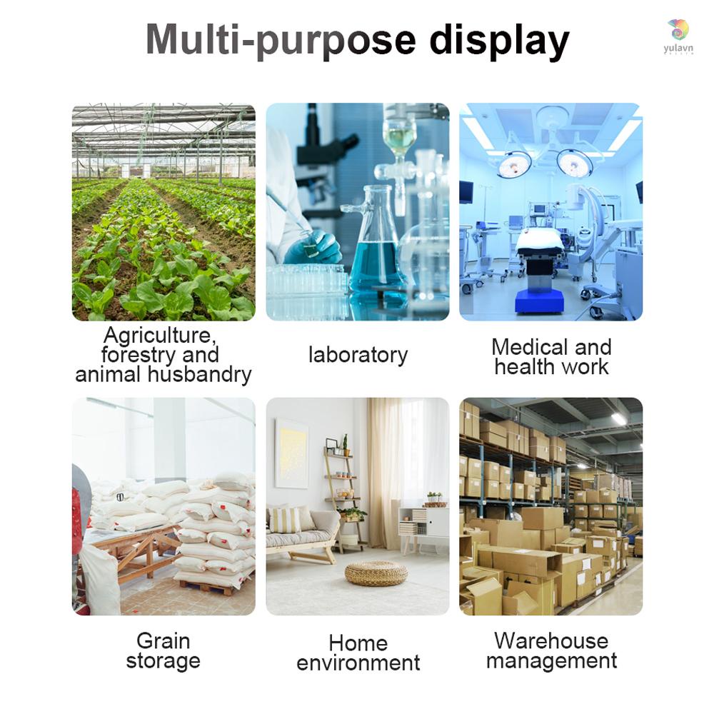 Máy Đo Nhiệt Độ Và Độ Ẩm Đa Năng Có Màn Hình LCD Kỹ Thuật Số °C Vài người °F Công Tắc Chuyển Đổi Chuyên Dụng Chất Lượng Cao