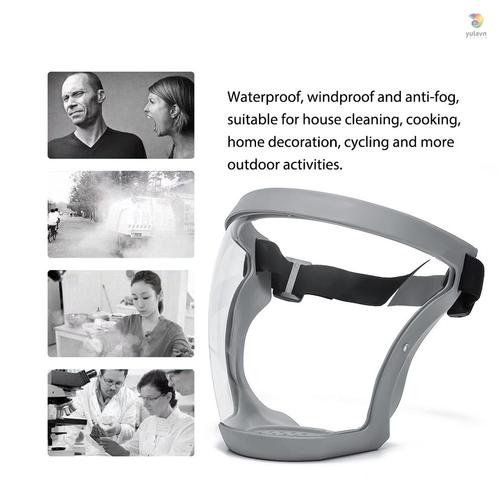Mặt Nạ Bảo Vệ Toàn Diện Trong Suốt Chống Gió Chống Nước Thoáng Khí Tích Hợp Bộ Lọc PM2.5 Dùng Khi Đi Xe Đạp