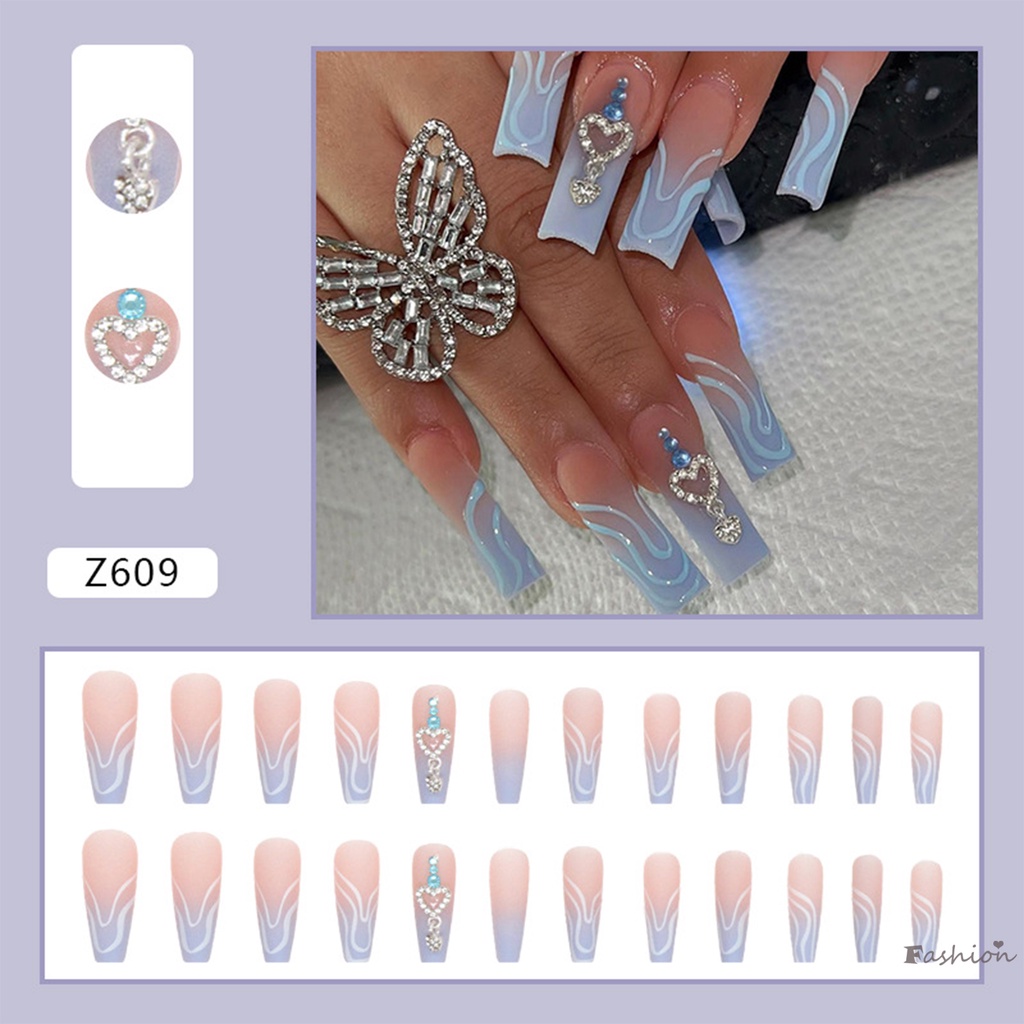 Phụ Kiện Trang Trí Móng Tay Hình Trái Tim Đính Đá Lấp Lánh Xinh Xắn