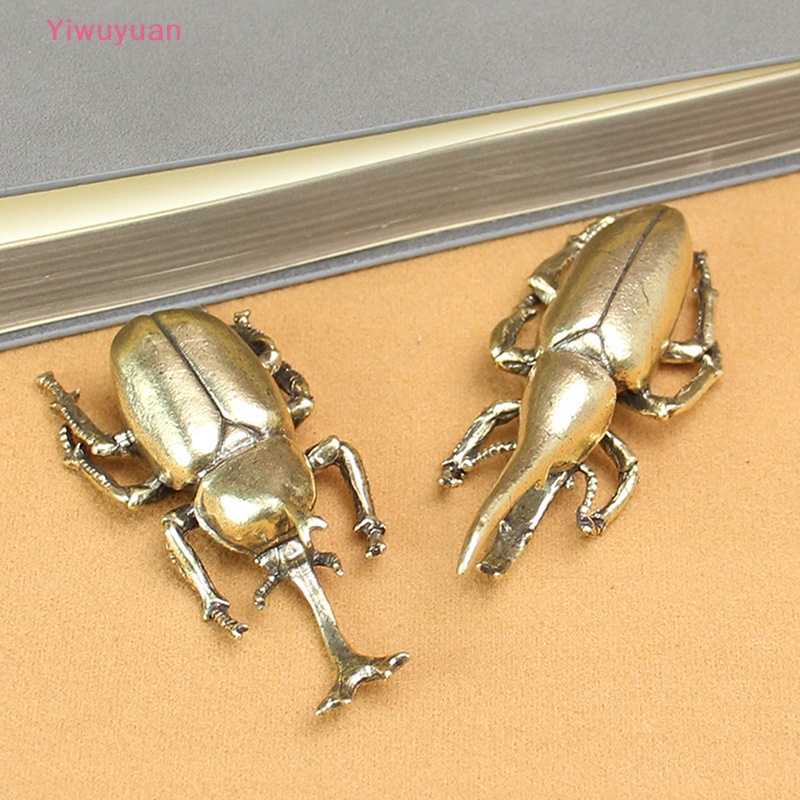 < Yiwuyuan > Đồ trang trí Bọ Cánh Cứng Bằng Đồng Nhỏ Để Bàn Trang Trí Nhà Cửa