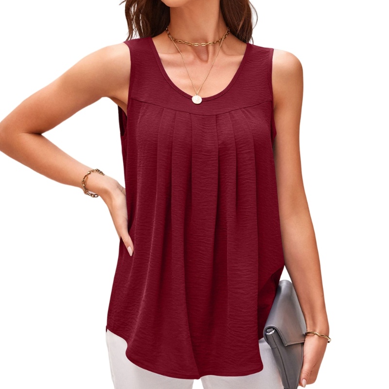 Áo Thun Không Tay Cổ Tròn Dáng Rộng Thời Trang Cho Nữ