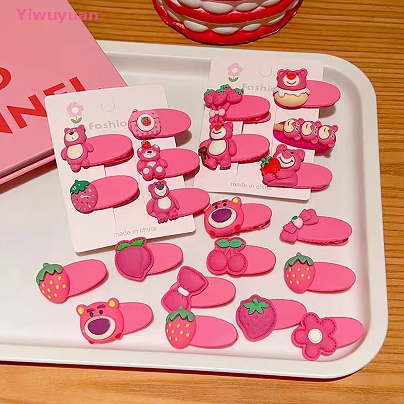 5 Cặp Dây Buộc Tóc Cao Su Co Giãn Hình Trái Cây Gấu Hoạt Hình Dễ Thương Cho Bé Gái