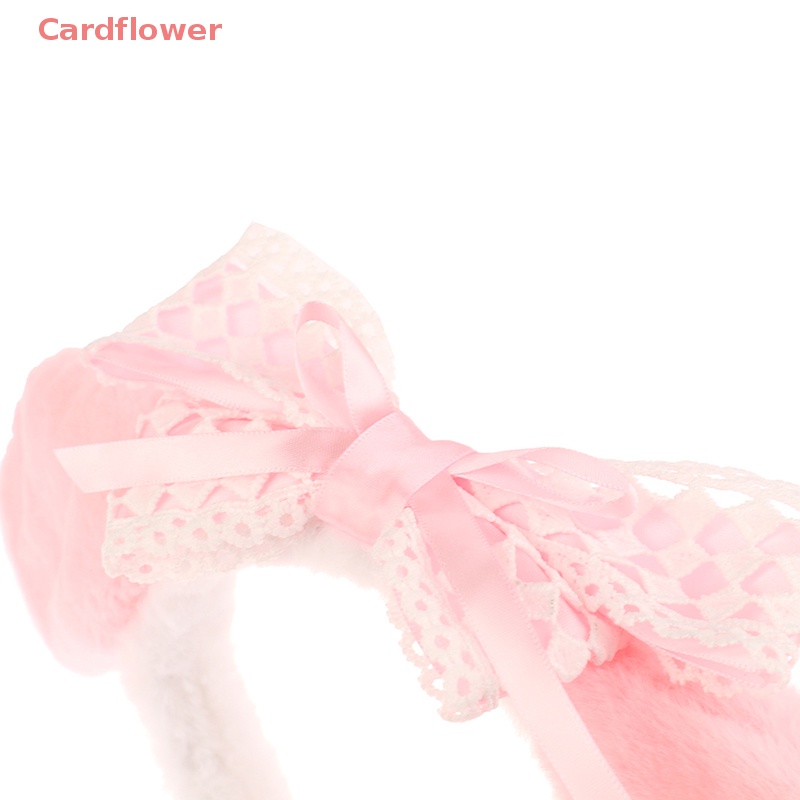 < Cardflower > Băng Đô Cài Tóc Tai Cún Hoạt Hình Bằng Lông Nhung Dễ Thương Làm Quà Tặng Mới Gui Có Tai To
