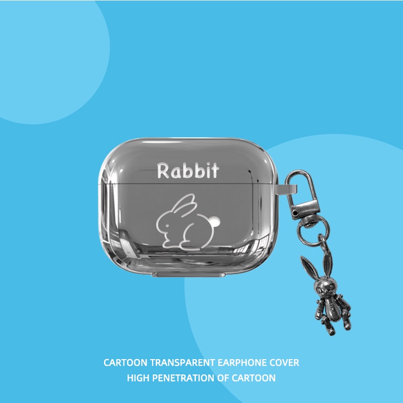 Vỏ Bảo Vệ Hộp Sạc Tai Nghe VIVO TWS 2 Bằng TPU Mạ Điện Họa Tiết Hoạt Hình + Mặt Dây Chuyền Đơn Giản Chống Sốc