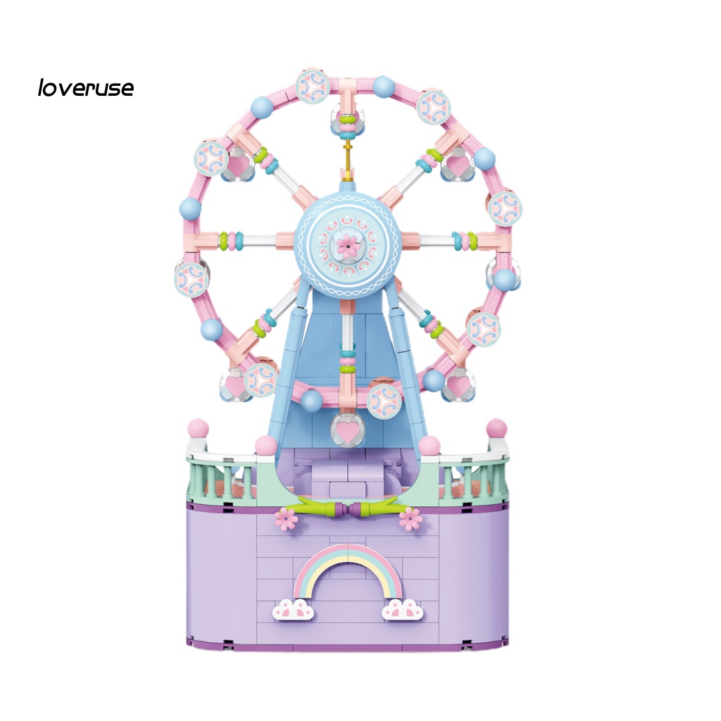 1 Hộp Đồ Chơi Lắp Ráp Vòng Quay Ngựa Gỗ Dễ Thương Cho Bé