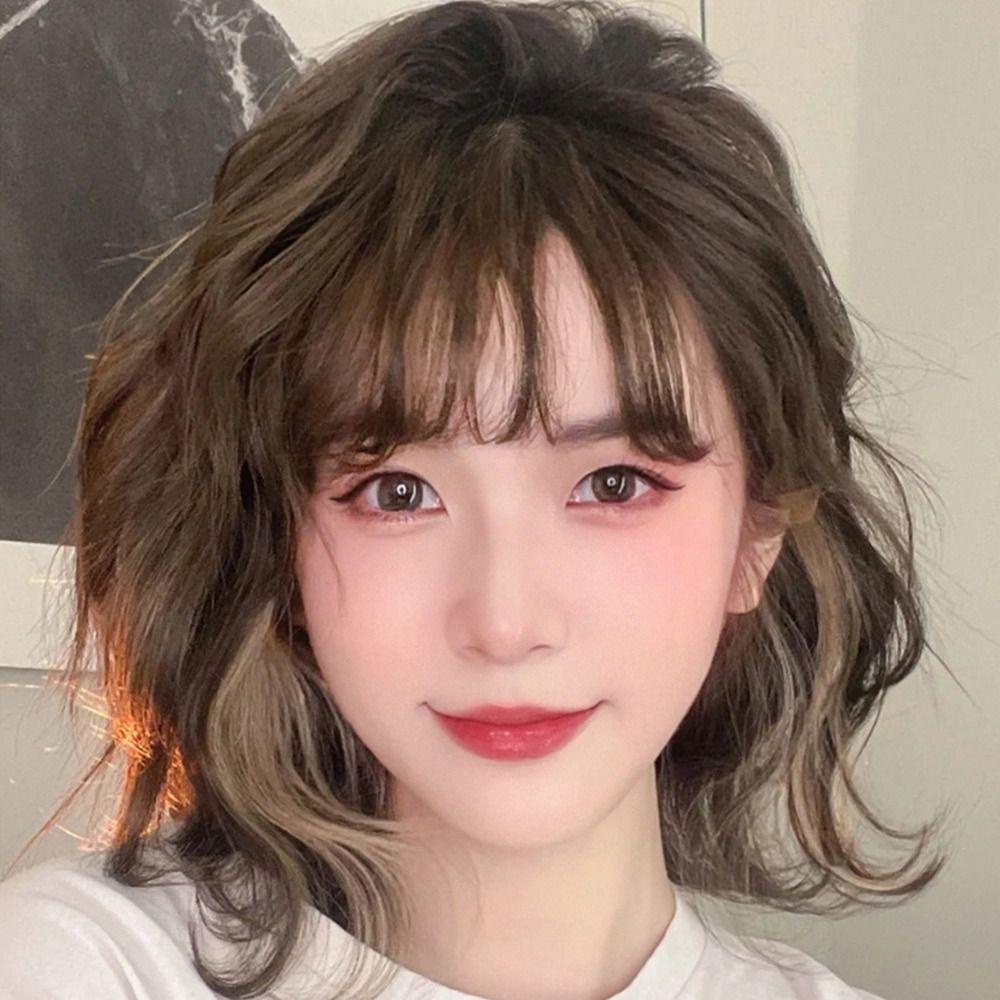 Tóc Giả Ngắn Xoăn Cách Nhiệt Tự Nhiên Chất Lượng Cao WMES15H