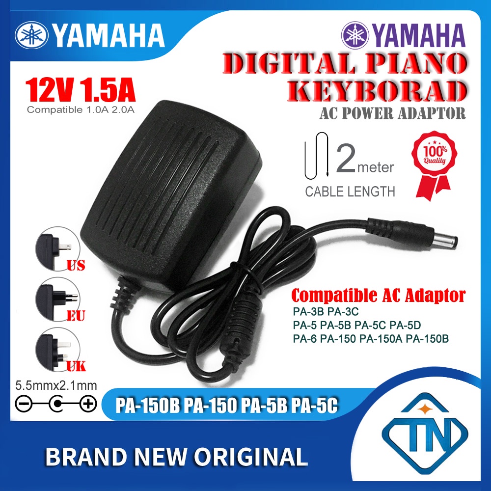 Thiết Bị Chuyển Đổi Nguồn Điện PA-150 PA-5C 12V 1.5A AC / DC Cho YAMAHA NP-11 NP-30 NP-31 NP-31S NP-31B NP-32 NP-V60 NP-V80
