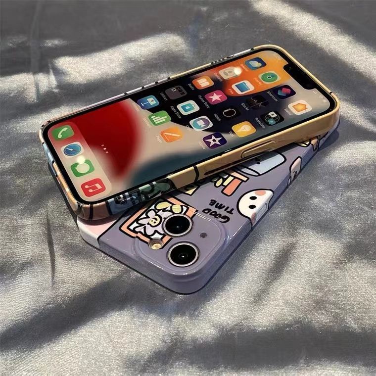 Ốp Điện Thoại Cứng Chống Sốc In Hình Thỏ Hoạt Hình Cho Iphone 13 / 11 7 14Pro12Iphone11 8p Gv4