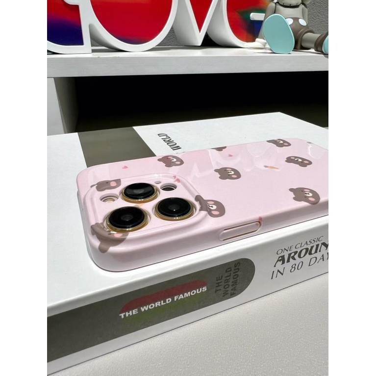 Ốp Điện Thoại Cứng Chống Sốc In Hình Gấu Hoạt Hình Dễ Thương Cho Iphone 8p 1214pro 1311 7 EDBZ